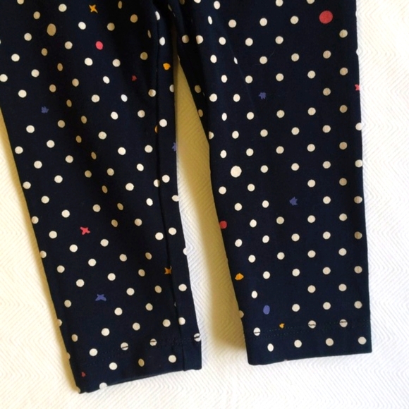 joe fresh navy polkadot leggings 6-12 months baby girl - Picture 3 of 5